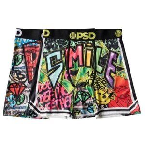 PSD Men's Graffiti Smile Print Briefs SMALL  (555)